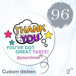 96 Thank You Stickers